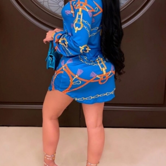 Women's Multi Colored Chain Dress - Picture 2 of 2